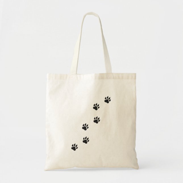 Tote Bag Empreintes de pattes d'un chat (Devant)