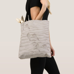 Tote Bag Empreintes De Sable De Plage