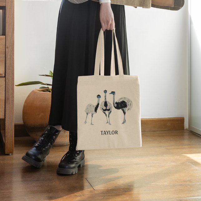 Tote Bag Emus Bird Lovers Personnalisé (Créateur téléchargé)