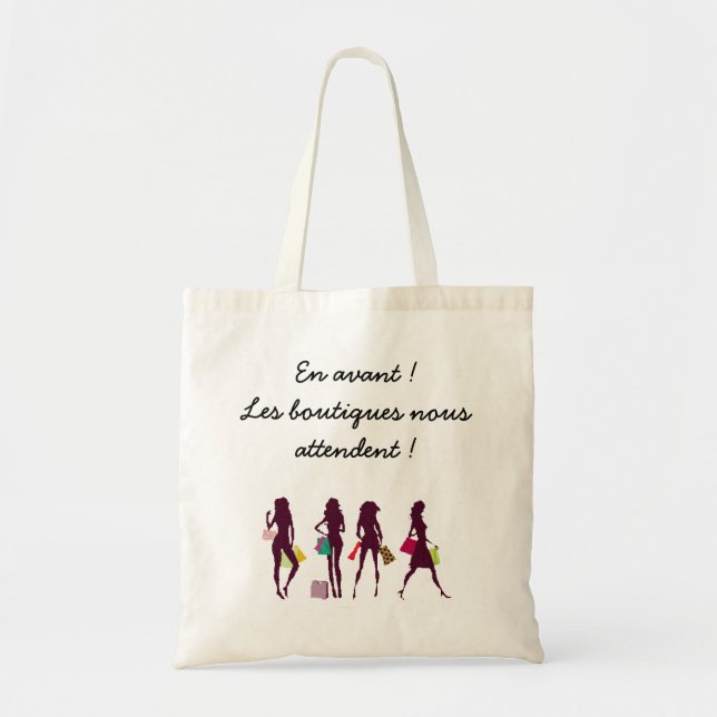 Tote Bag En avant ! Les boutiques nous attendent ! (Devant)