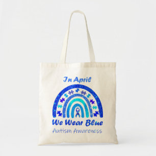 Tote Bag En Avril Nous Portons Bleu Sensibilisation sur l'a