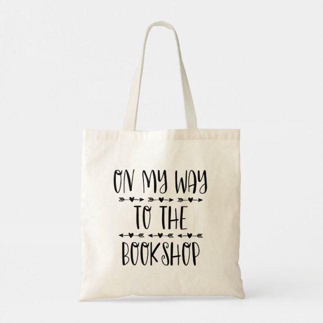 Tote Bag En Chemin Vers La Librairie (Dos)