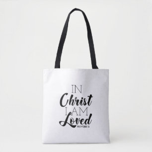 Tote Bag En Christ Je Suis Amoureux Écriture Promet Christi