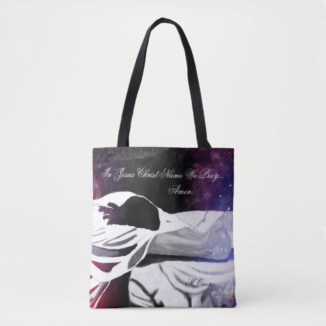 Tote Bag En Jésus Christ Nom Nous Prions Amen (Devant)