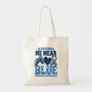 Tote Bag En novembre, nous portons le bleu pour la sensibil