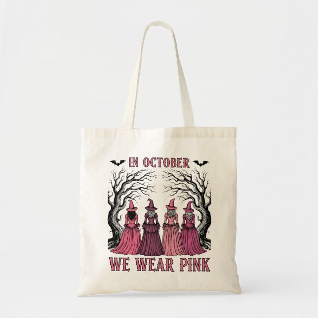 Tote Bag En Octobre Nous Portons Rose (Devant)