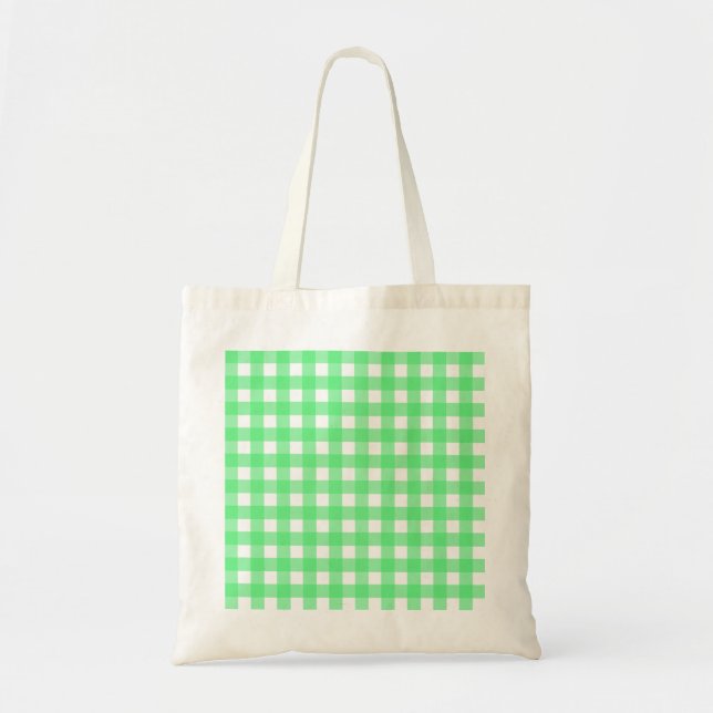 Tote Bag En vichy verte (Devant)