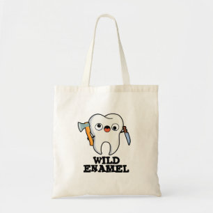 Tote Bag Enamel sauvage Drôle animal sauvage Pun dent