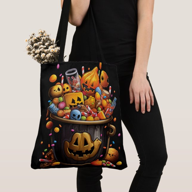 Tote Bag Enchanted Halloween Candies (De près)