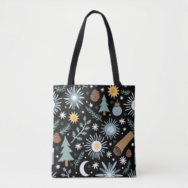Tote Bag Enchanted Winter Forest: Whimsical Yule  (Devant)