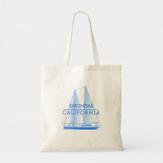 Tote Bag Encinitas Coastal Nautical Sailing Sailor (Devant)