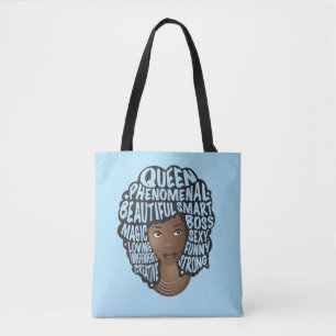 Tote Bag Encourageant les femmes noires, cheveux naturels, 