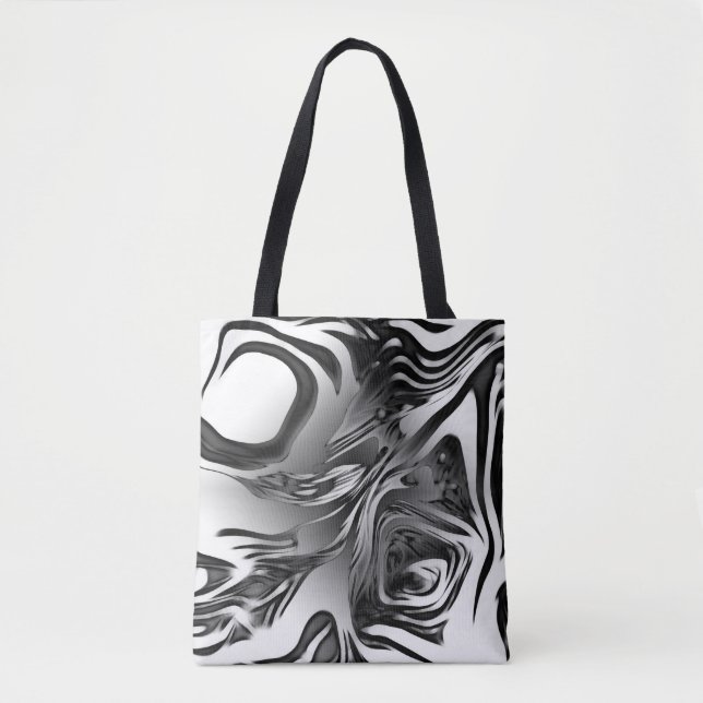 Tote Bag Encre argentée Abstraite (Devant)