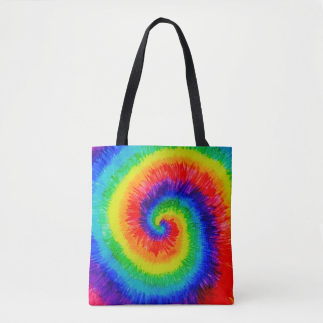 Tote Bag Encre d'alcool à Cravate arc-en-ciel (Devant)