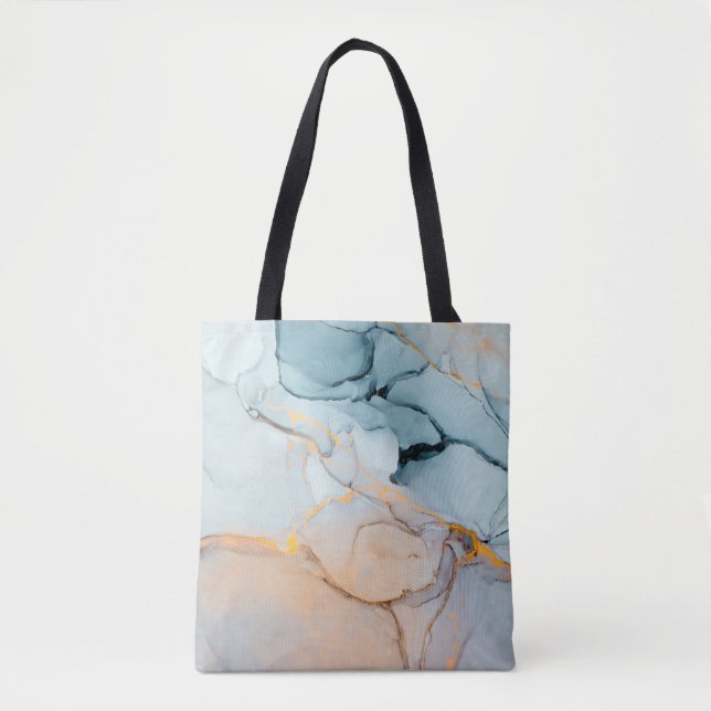 Tote Bag Encre, peinture, abstraite. Fermeture du tableau.  (Devant)