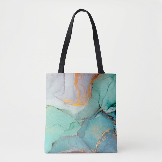 Tote Bag Encre, peinture, abstraite. Fermeture du tableau.  (Devant)