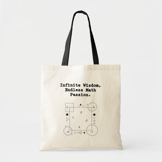 Tote Bag Endless Math Passion | Infinite Wisdom Educator (Devant)