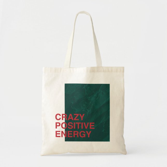 Tote Bag Energie Positive Fou - Conception De Devis Moderne (Devant)