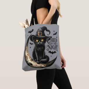 Tote Bag Enfant amusant de la chatte de nuit Halloween