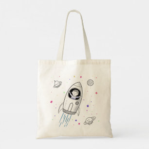 Tote Bag Enfant dans l'espace