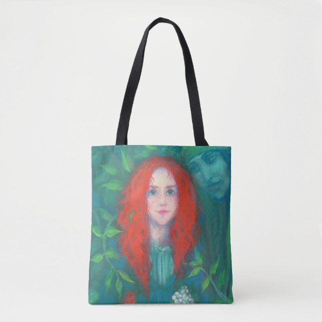 Tote Bag Enfant de la forêt, imaginaire art gingembre fille (Devant)