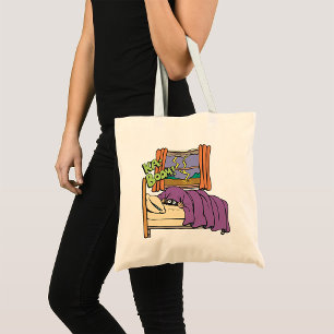 Tote Bag Enfant effrayé se cachant sous une couverture