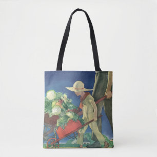 Tote Bag Enfant vintage, jardinage biologique; Jardin de la