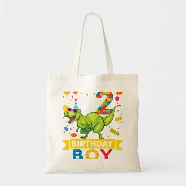 Tote Bag Enfants 2 Ans Dinosaur Bâtiments de bâtiment de Di (Devant)