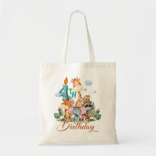 Tote Bag Enfants 4e anniversaire Garçons Filles 4 ans Safar