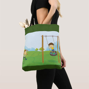 Tote Bag Enfants Dans Le Parc
