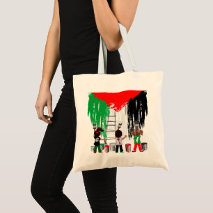 Tote Bag Enfants de Gaza peignant le drapeau de la Palestin