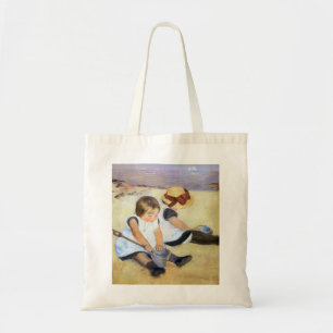 Tote Bag Enfants de Mary Cassatt jouant sur la plage