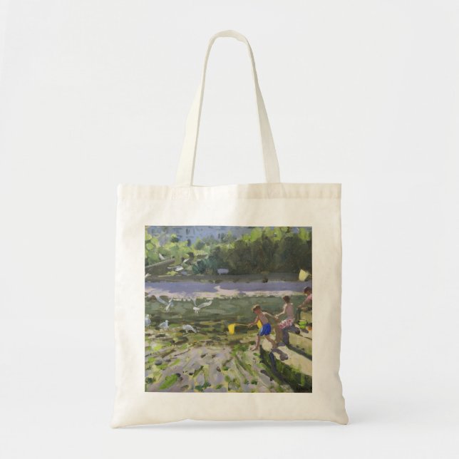 Tote Bag Enfants et mouettes Looe 2013 (Devant)