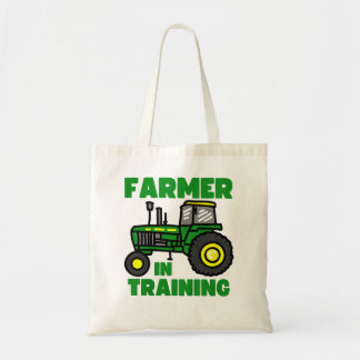 Tote Bag Enfants Funny Tracteur Garçon Agriculteur Dans La