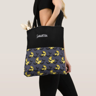 Tote Bag Enfants Halloween chauves-souris noires Vol Lune N