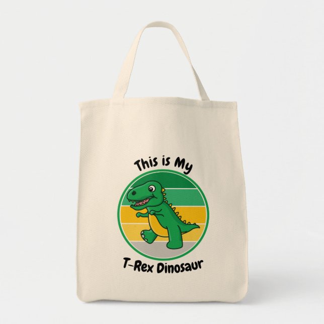 Tote Bag Enfants Halloween Dinosaure Ceci est Mon T-Rex Din (Devant)