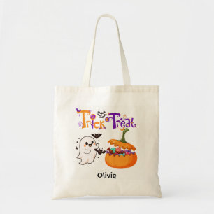 Tote Bag Enfants Halloween Trick or Treat personnalisé 