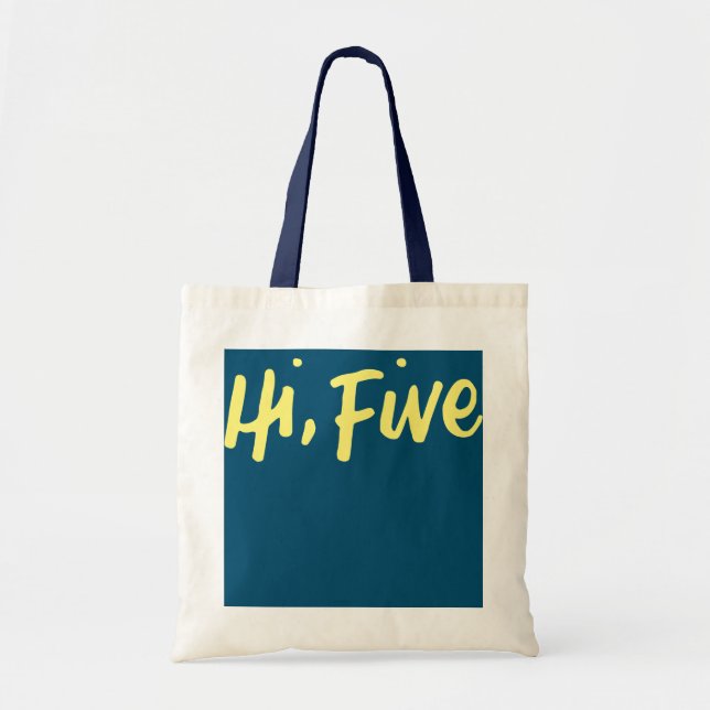 Tote Bag Enfants Hi Cinq 5e anniversaire 5 ans (Devant)