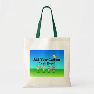 Tote Bag Enfants jouant dehors un jour ensoleillé