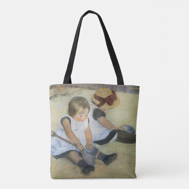 Tote Bag Enfants jouant sur la plage par Mary Cassatt (Dos)