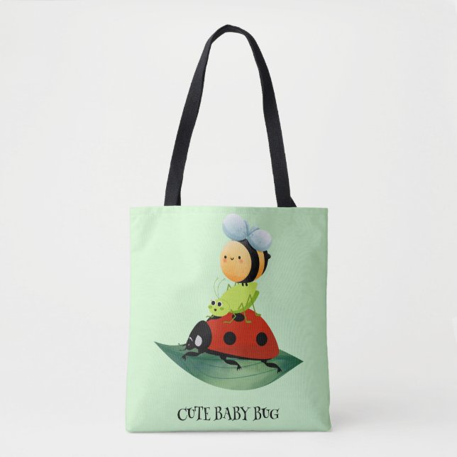 Tote Bag Enfants mignonne Rouge coccinelle Abeille insecte  (Devant)
