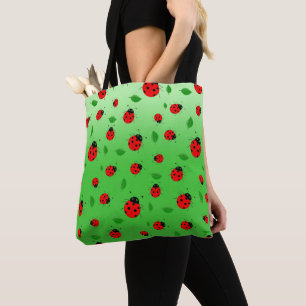 Tote Bag Enfants mignons Red Ladybug Polka dot Spring Motif