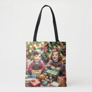 Tote Bag Enfants nostalgiques sucrés pendant Noël à et de