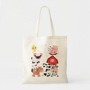 Tote Bag Enfants Oink Baa Neigh Cluck Moo Je suis deux 2 Fe