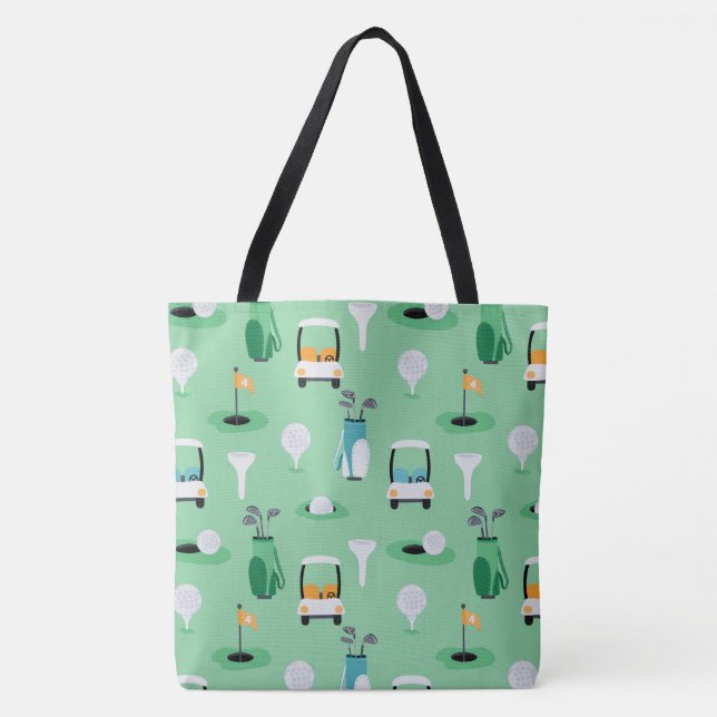Tote Bag Enfants, Papa, Grampa Golfer Golfcart Golf Sport (Devant)