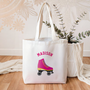 Tote Bag Enfants patin à roulettes rose Skate