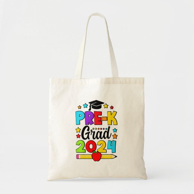 Tote Bag Enfants pré-K Grad 2024 Graduation préscolaire (Devant)