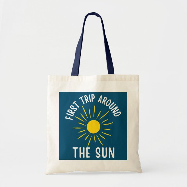 Tote Bag Enfants Premier voyage autour du soleil 1 an enfan (Devant)