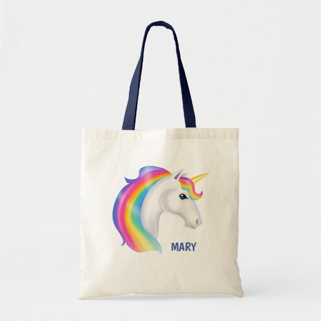 Tote Bag Enfants Rainbow Unicorn Halloween Candy (Devant)