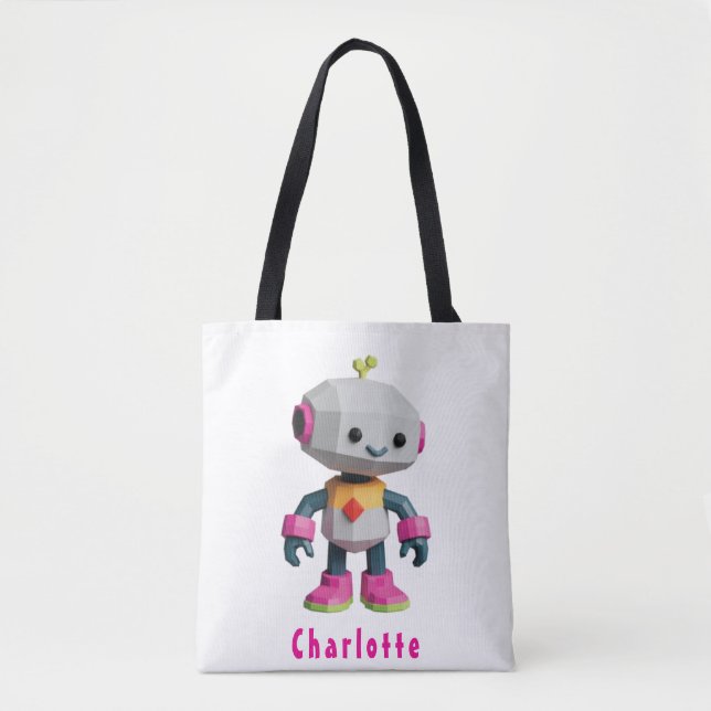 Tote Bag Enfants robots personnalisables (Devant)